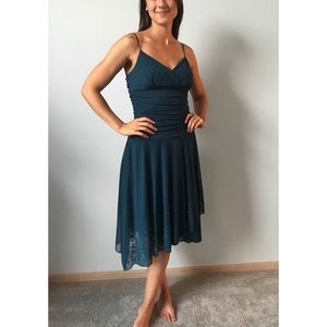 Teal Prom/Homecoming Dress w/ Sequins Embroidery